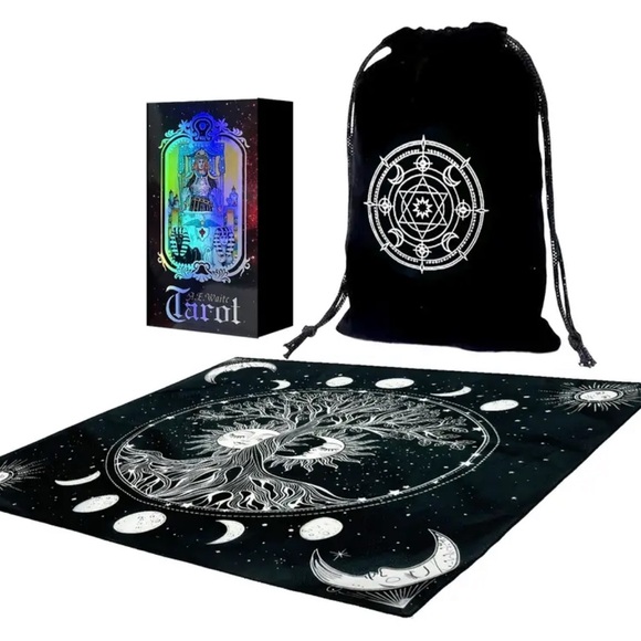 A.E.Waite Other - Mystical Black and White Tarot Set with Bag
